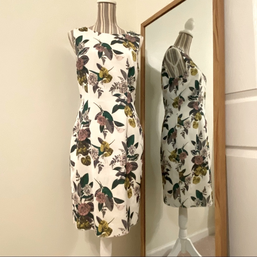 Floral form fitting dress